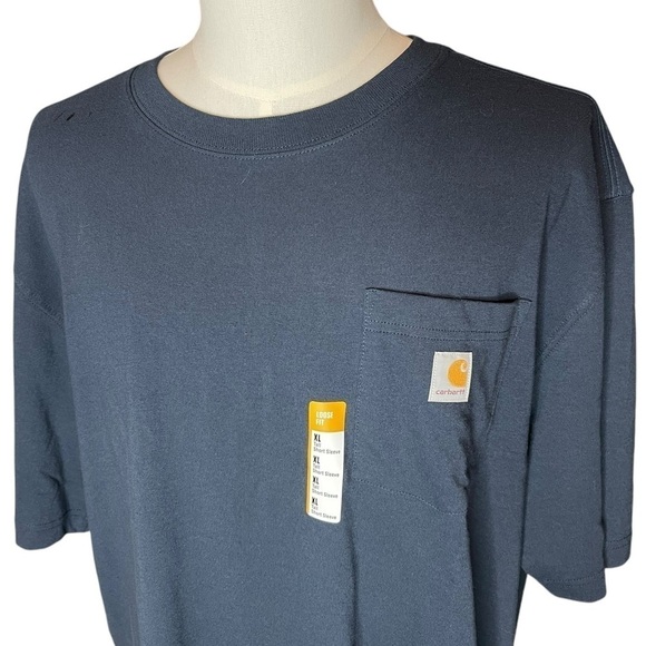 Carhartt Loose Fit Men’s Blue Cotton T-Shirt size extra Large Tall NWT - Picture 3 of 9